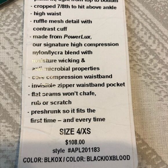 Nancy Rose Performance Black Mesh Ruffle Leggings - Picture 5 of 6